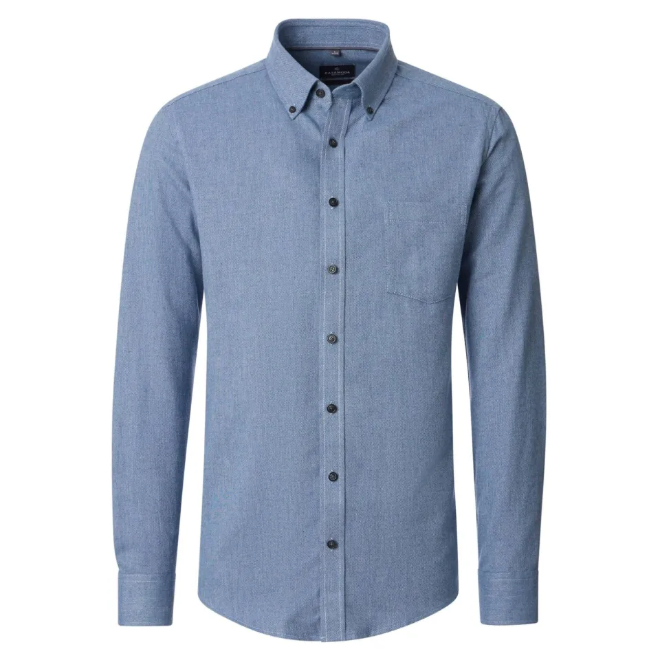 Casa Moda Overhemd Lange Mouw Casamoda Overhemd Faux Uni Blauw, foto 2