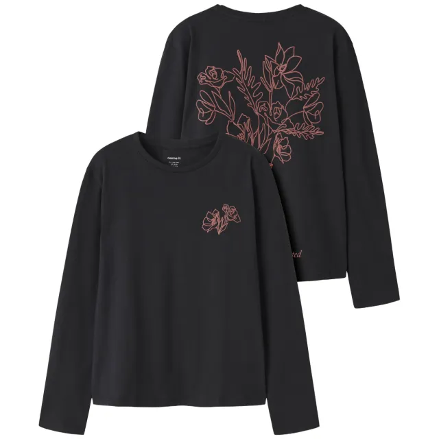 NAME IT longsleeve met backprint zwart