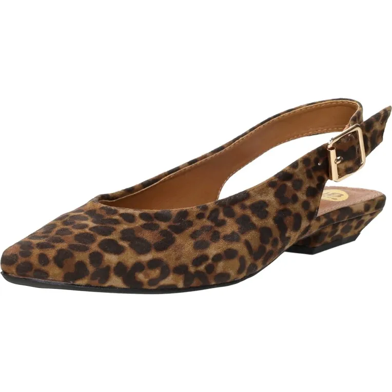 Sub55 Slingbacks ballerina luipaardprint cognac, foto 2