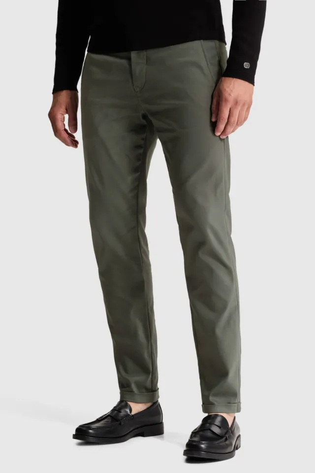 Cast Iron CYLAS tapered chino - dark urban chic groen, foto 2