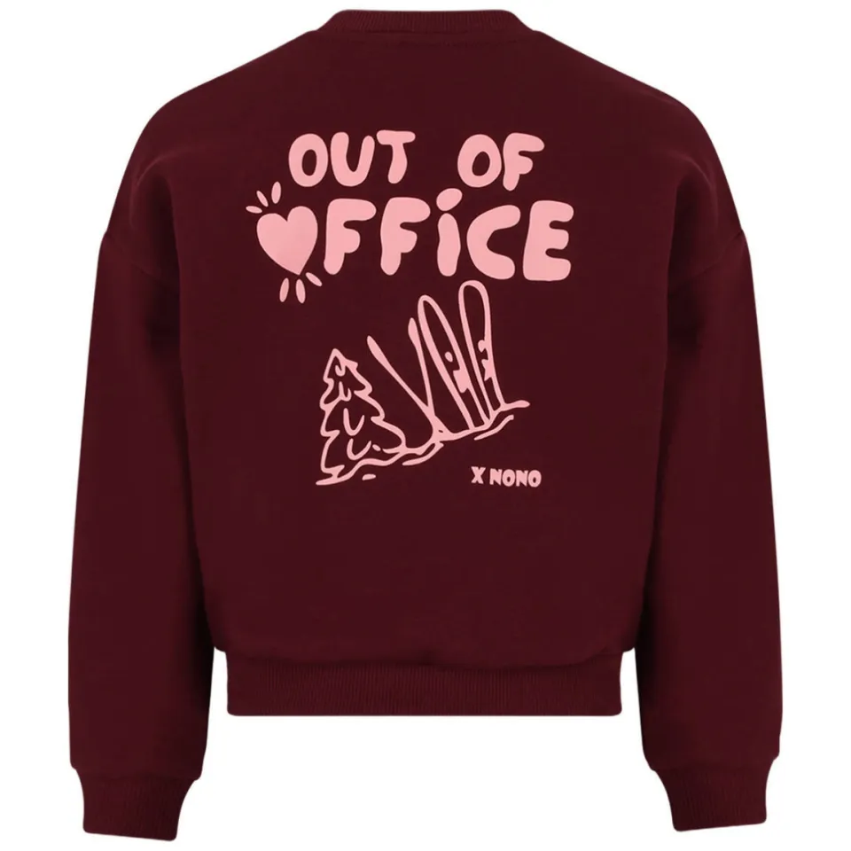 Nono sweater met backprint - donkerrood, foto 3