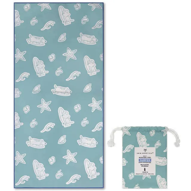 Swim Essentials kinderstrandlaken 135x65 cm groen