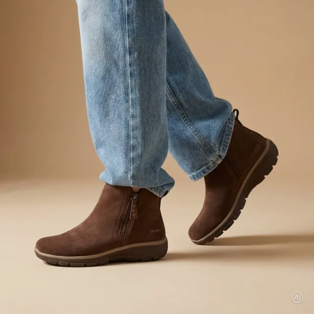 Skechers Easy Going enkellaarsjes bruin, foto 6