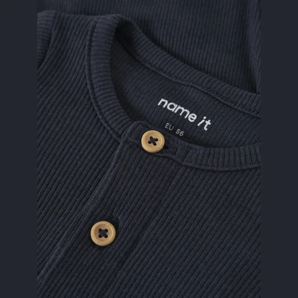 NAME IT BABY ribgebreide romper NBMKAB donkerblauw dark sapphire, foto 6