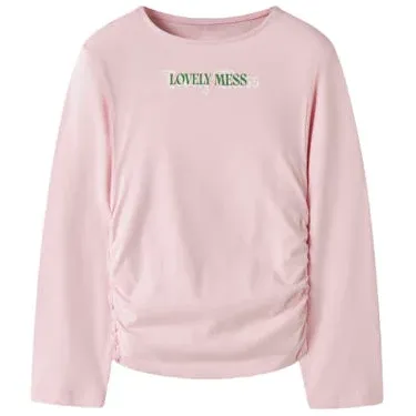 NAME IT longsleeve met tekst lichtroze