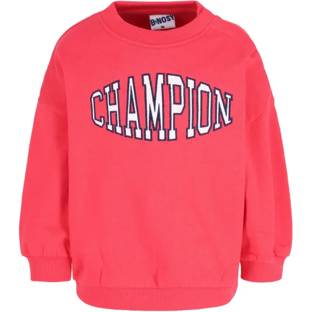 B.Nosy rechtvallende sweater met print - koraalrood