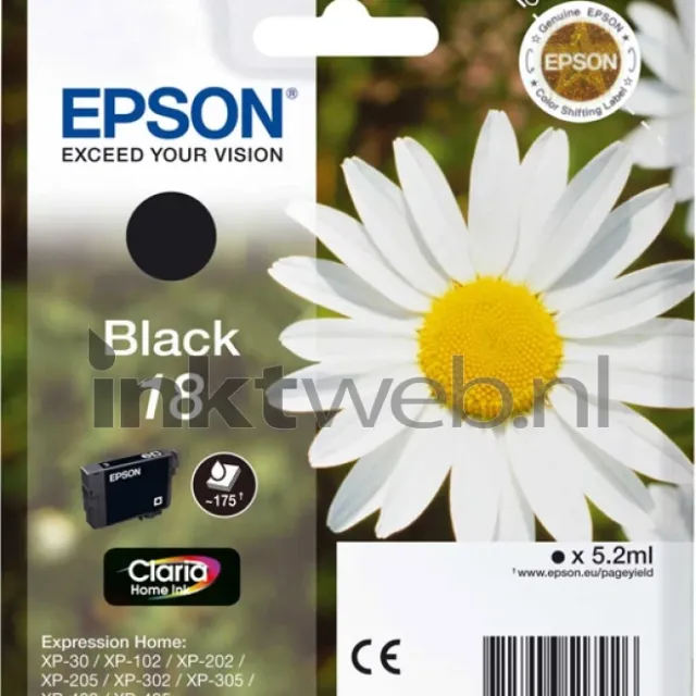 Epson 18 zwart (Origineel)