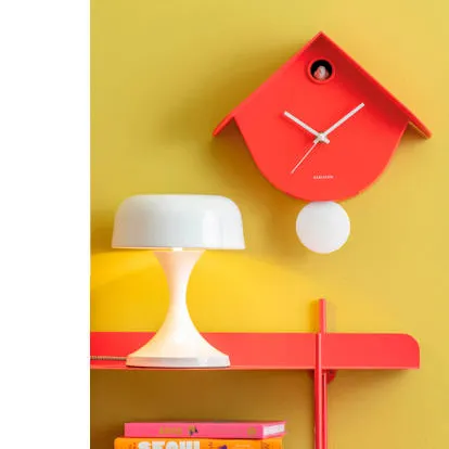 Karlsson Retro Cuckoo wandklok rood, foto 3