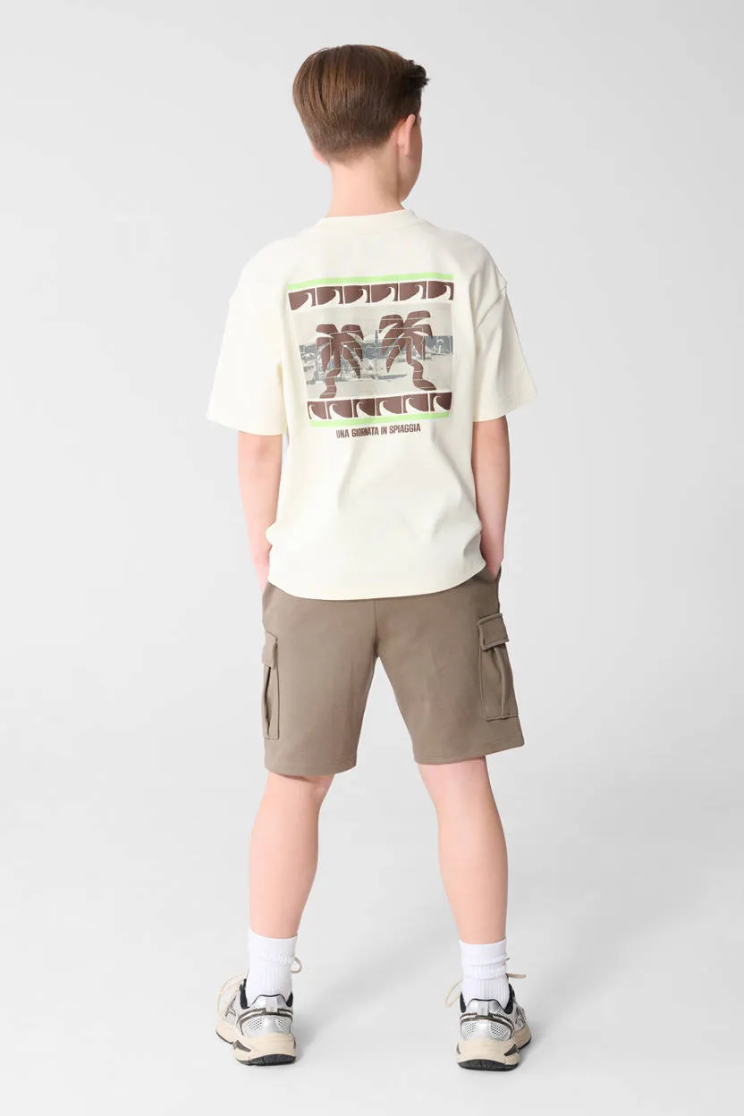 Shoeby regular sweatshort bruin, foto 6