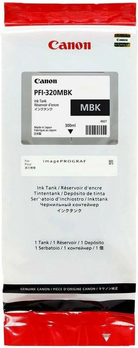 Canon PFI-320MBK inktcartridge mat zwart, foto 2