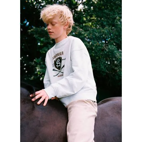 Mango Kids sweater met print - lichtgrijs, foto 3