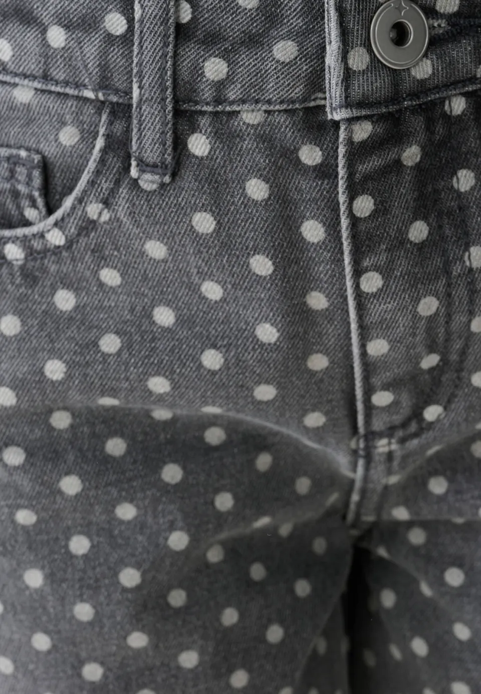 Shoeby wide leg jeans met stippen - grijs, foto 6