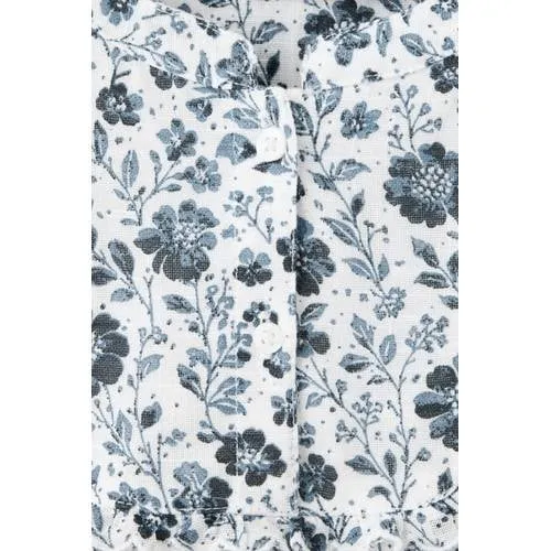 Mango gebloemde babyjurk donkerblauw/ecru, foto 4