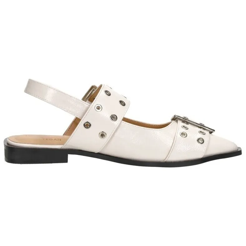 Shoecolate slingbacks gebroken wit