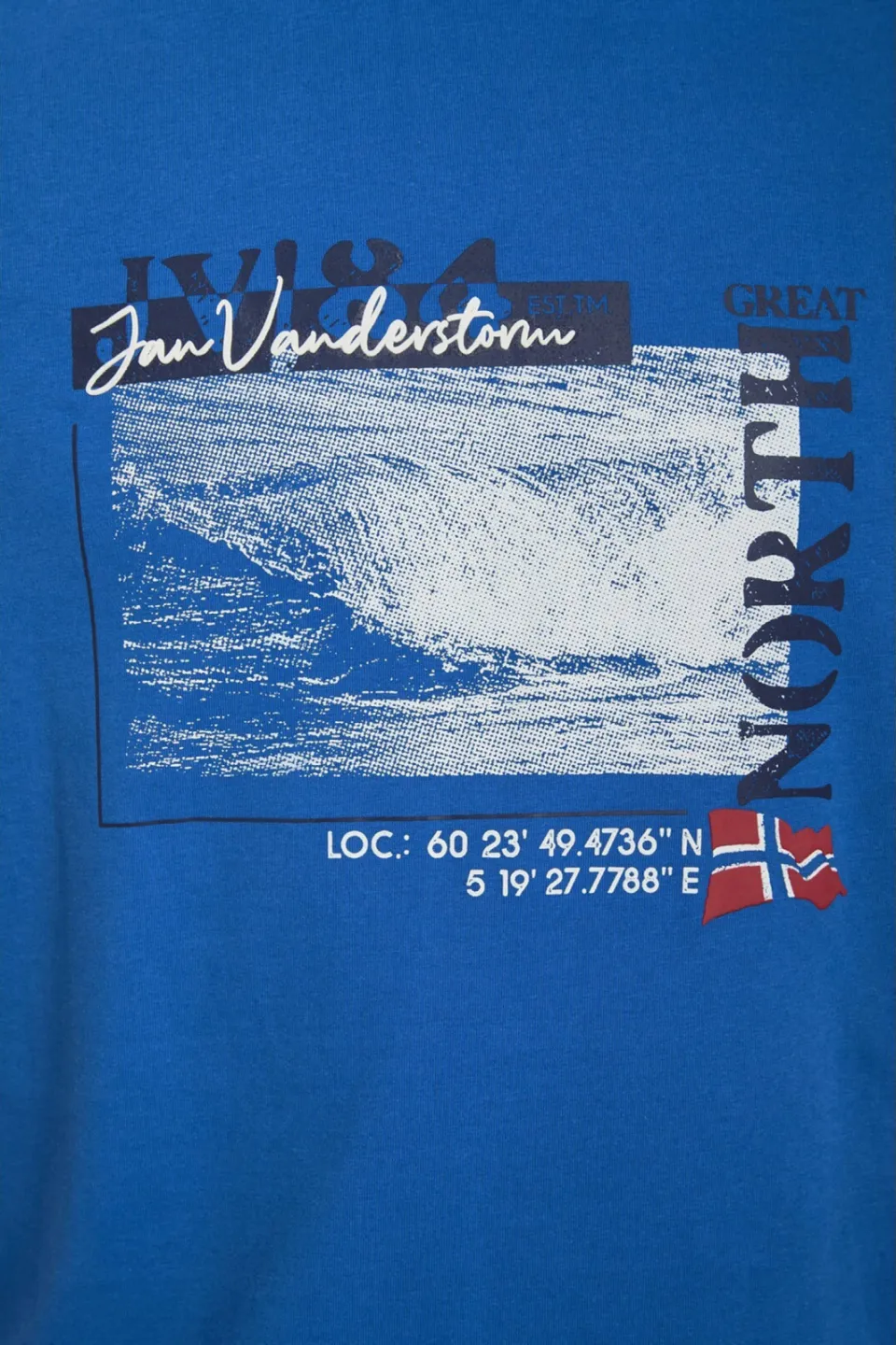 Jan Vanderstorm Pitter T-shirt blauw, foto 5
