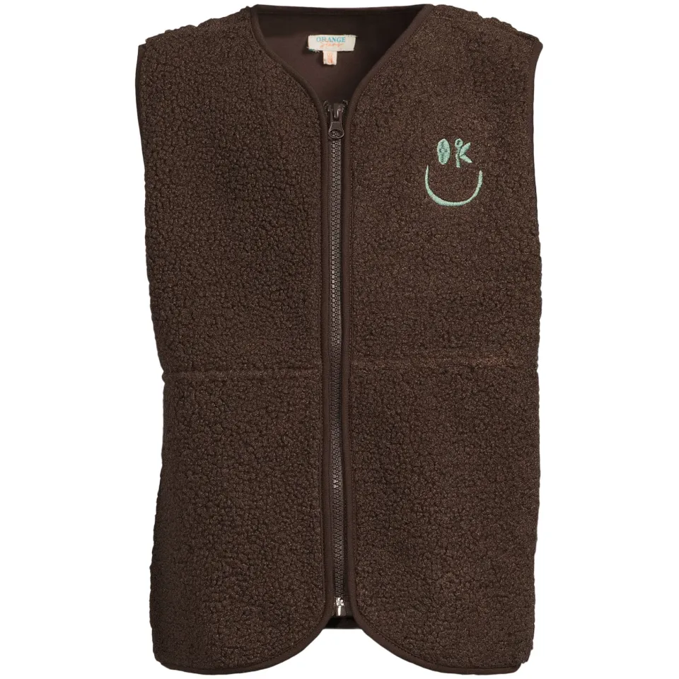Orange Stars teddy bodywarmer donkerbruin, foto 2