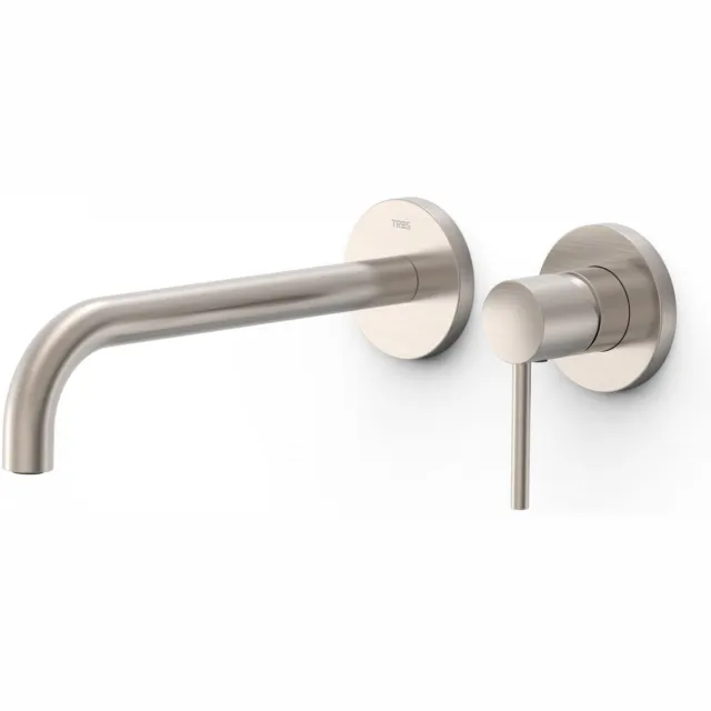 Tres Study Exclusive inbouw wastafelmengkraan 24 cm RVS RVS Look