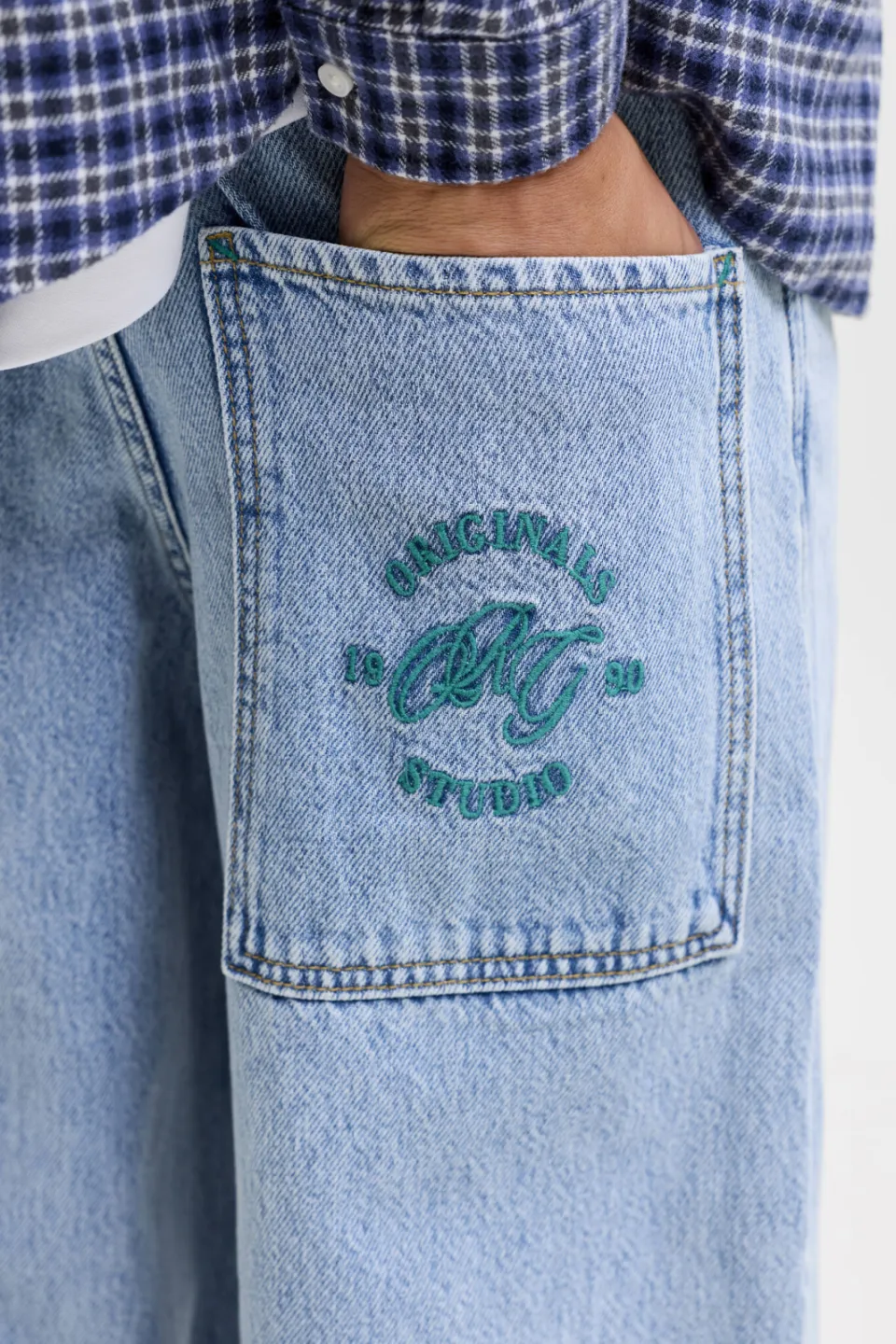 Jack & Jones JUNIOR wide leg jeans - lichtblauw, foto 6