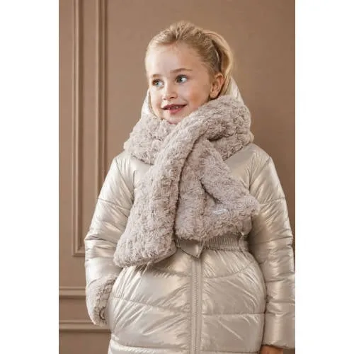Le Chic reversible faux fur winterjas met ceintuur goud, foto 7