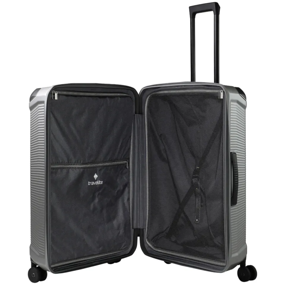 Travelite Millennium spinner reiskoffer 76 cm zilver, foto 4