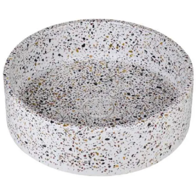 Ideavit Waskom Ideavit Idea.Ora 39x39x12 cm Rond Terrazzo Wit