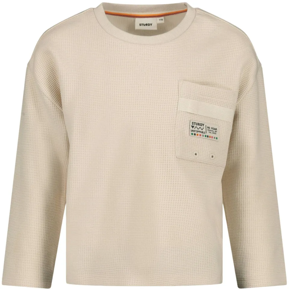 Sturdy oversized longsleeve Mountain top offwhite, foto 3