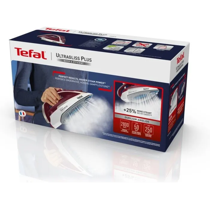 Tefal Ultragliss Plus FV6810 stoomstrijkijzer rood, foto 3