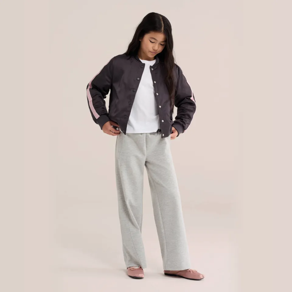WE Fashion joggingbroek grijs melange