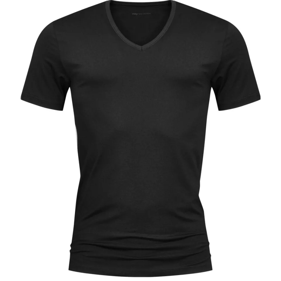 Mey Dry Cotton V-hals T-shirt zwart, foto 3