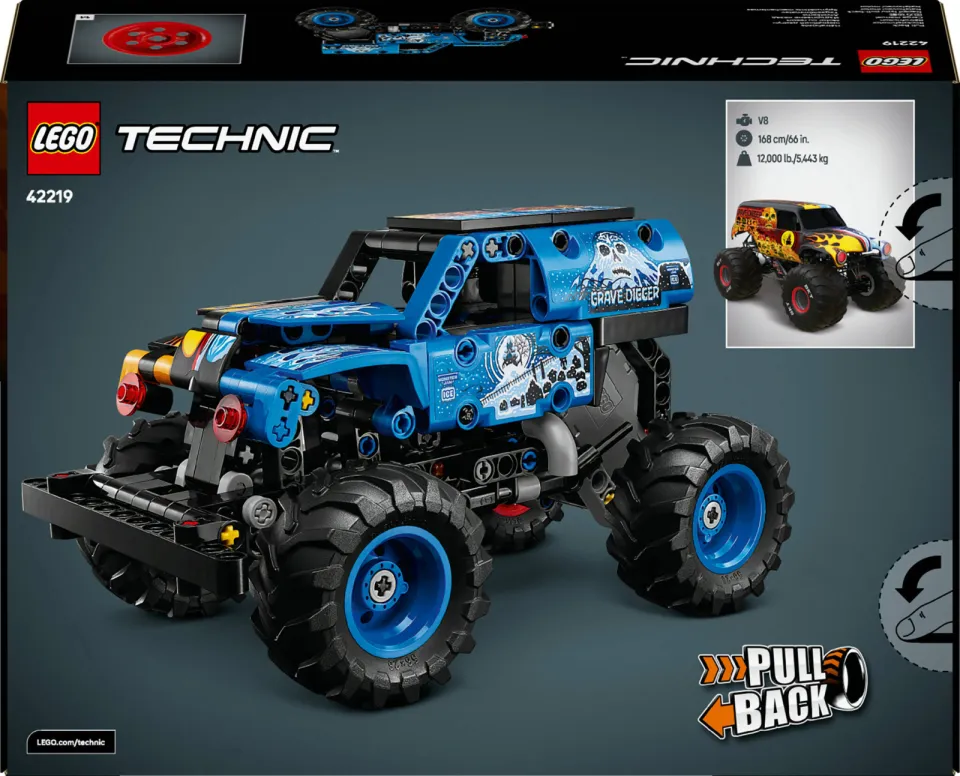 Lego Technic Monster Jam™ Grave Digger™ vuur en ijs 42219, foto 3