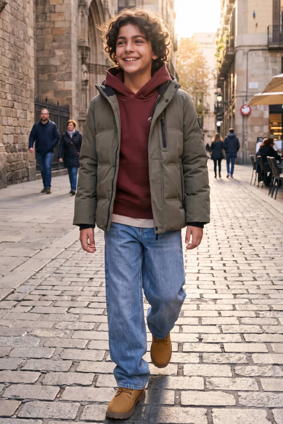 Jack & Jones pufferjas kaki, foto 4