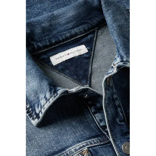 Tommy Hilfiger denim overhemd - middelblauw Effen, foto 3