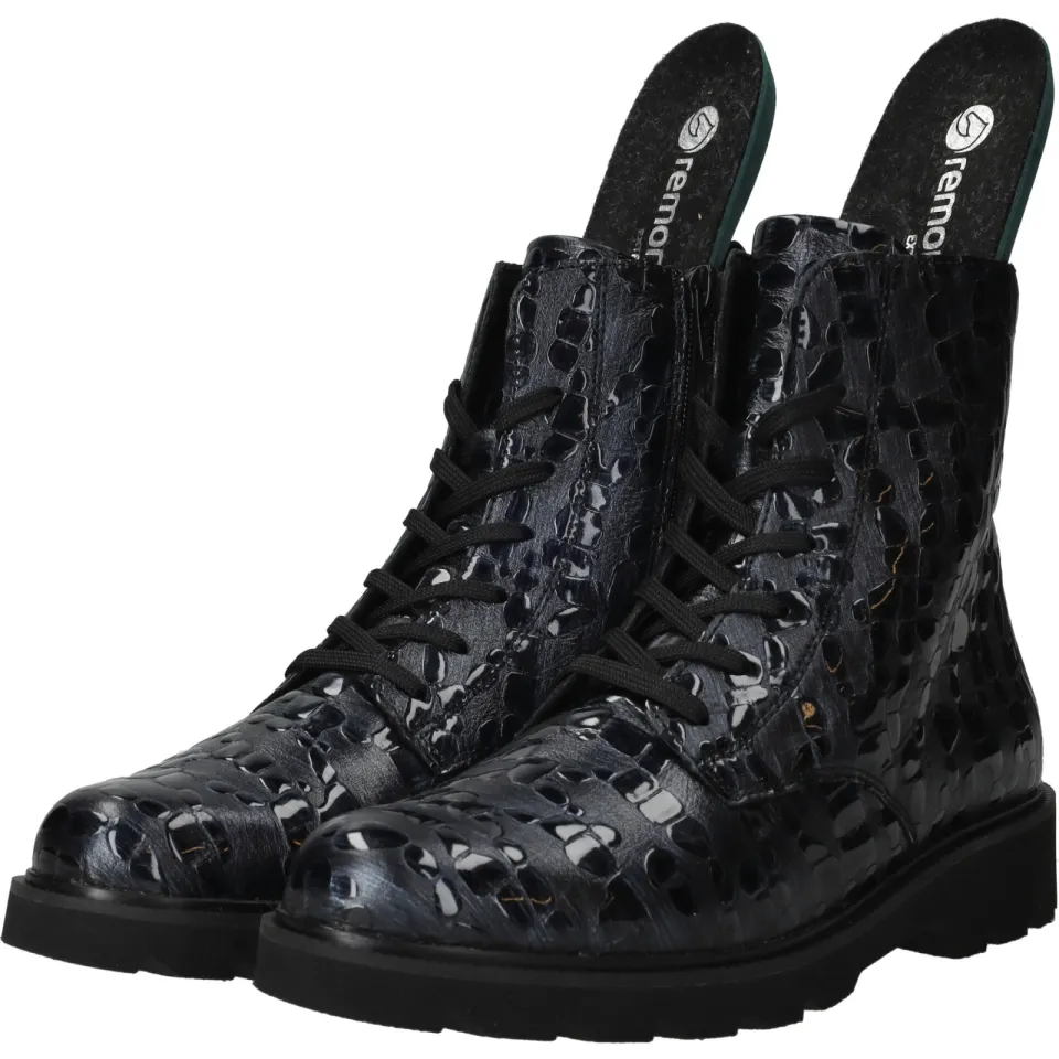 Remonte veterboots blauw lak, foto 8
