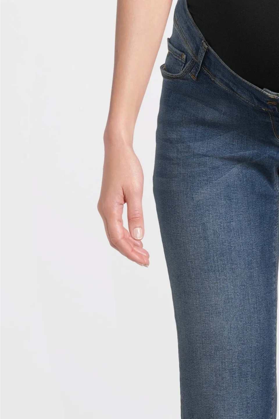 LOVE2WAIT zwangerschaps straight leg jeans Grace stonewashed, foto 5