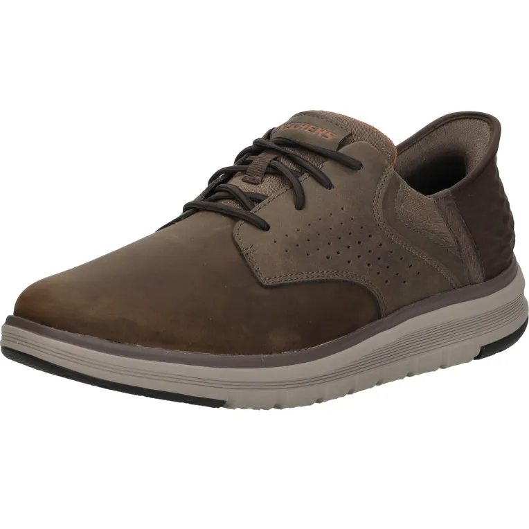 Skechers Slip-ins Orell Yates veterschoenen bruin, foto 4