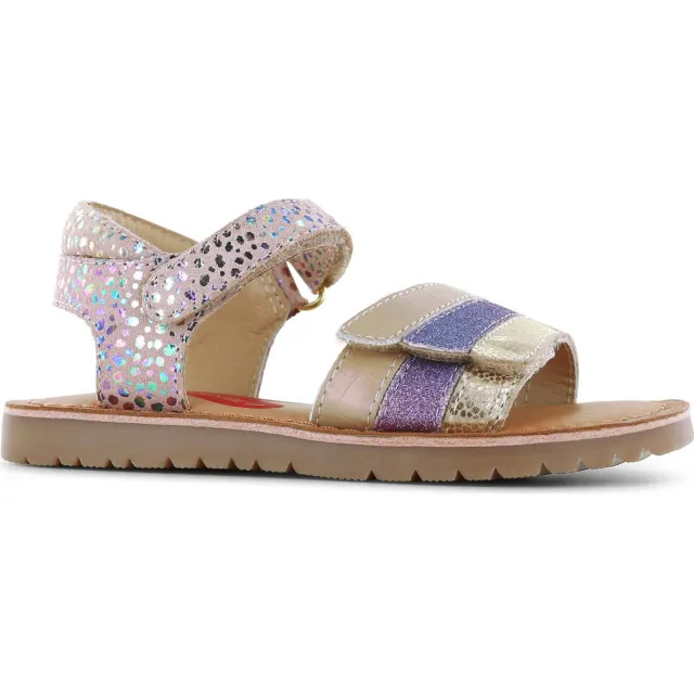 Shoesme leren sandalen roze metallic
