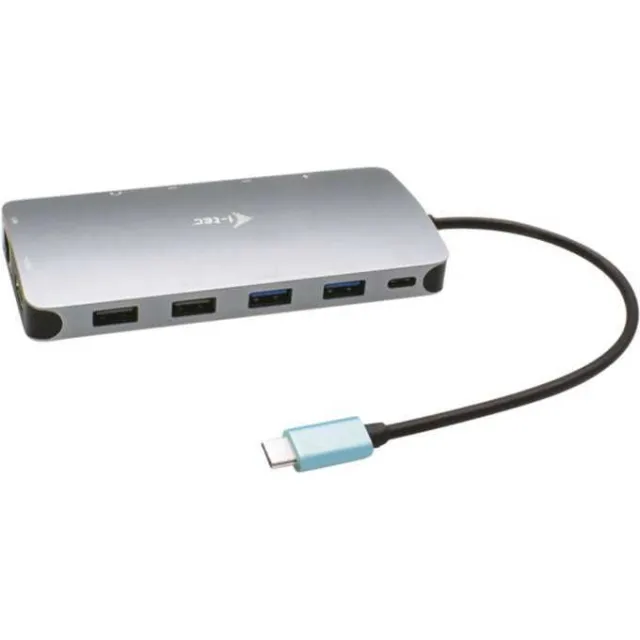 i-tec USB-C Metal Nano 3 100W dockingstation grijs