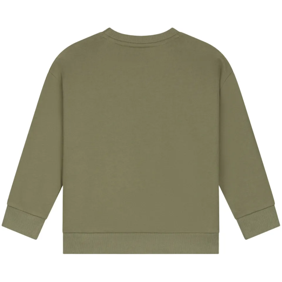 Stains&Stories sweater met print - khaki, foto 2