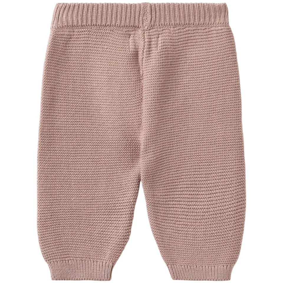Wheat katoenen gebreide babybroek roze, foto 2