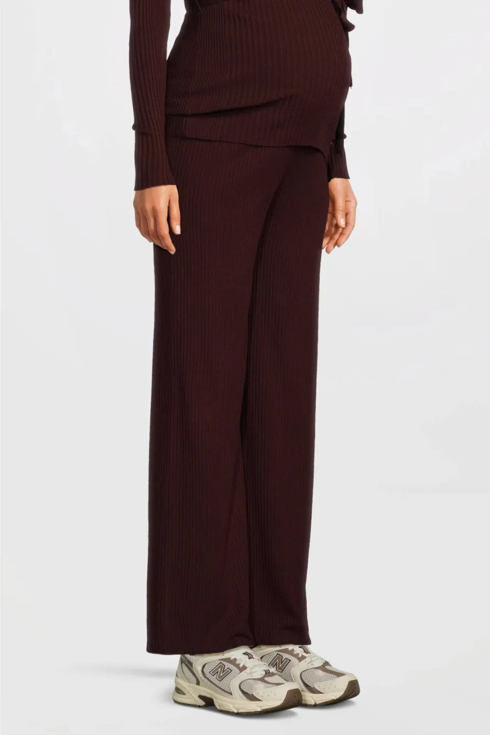 LOVE2WAIT straight high waist zwangerschapsbroek donkerrood, foto 6