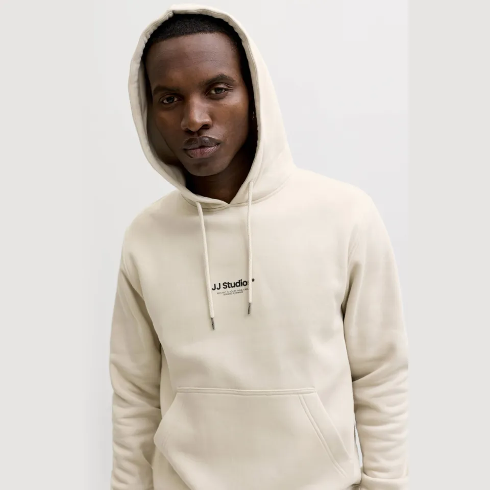 Jack & Jones ESSENTIALS hoodie beige, foto 4