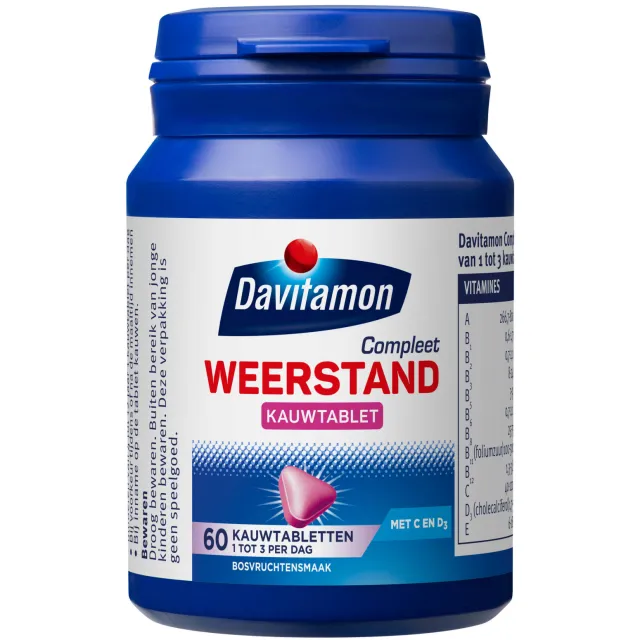 Davitamon Compleet Weerstand kauwvitamines bosvrucht