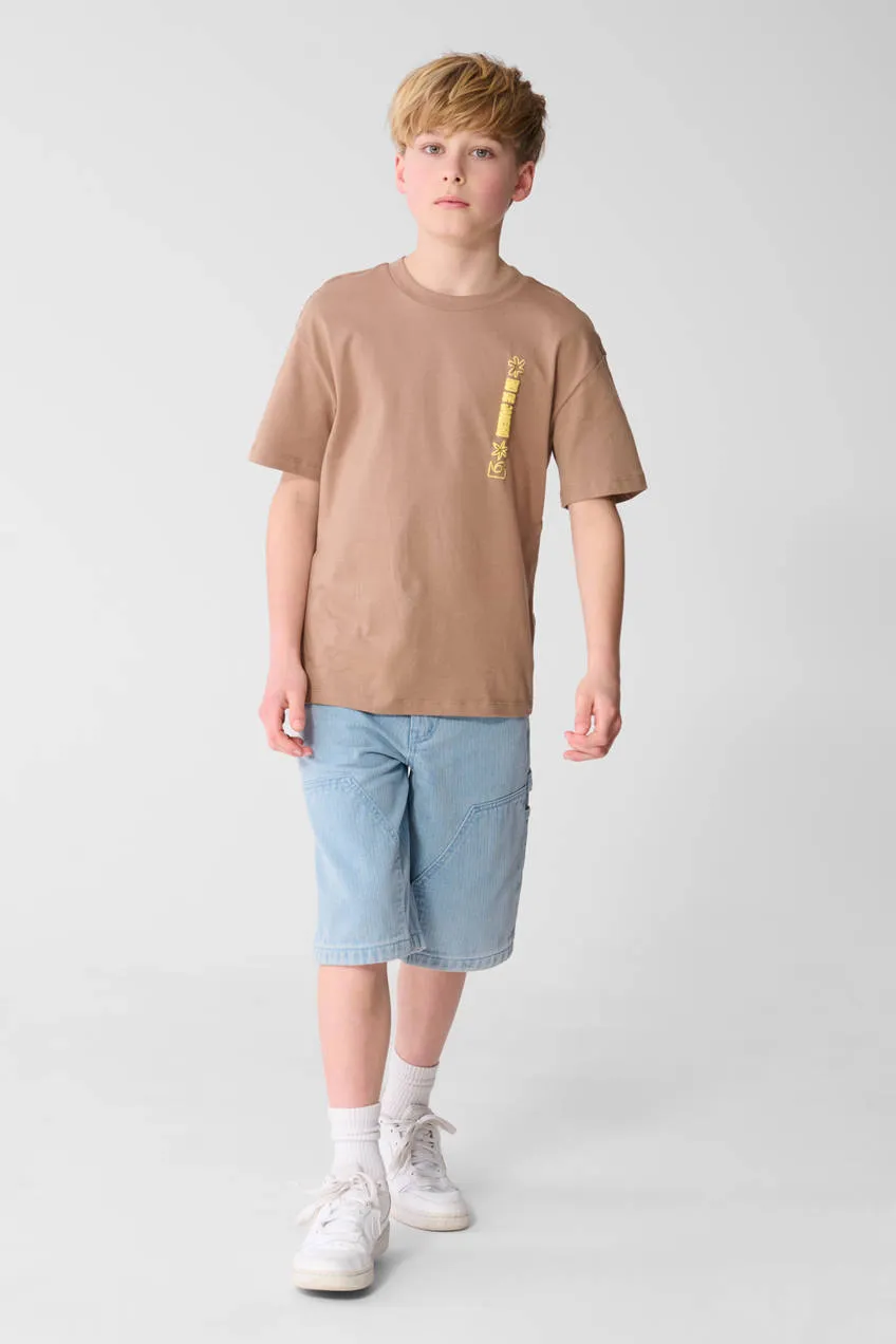 Shoeby T-shirt met backprint lichtbruin, foto 6