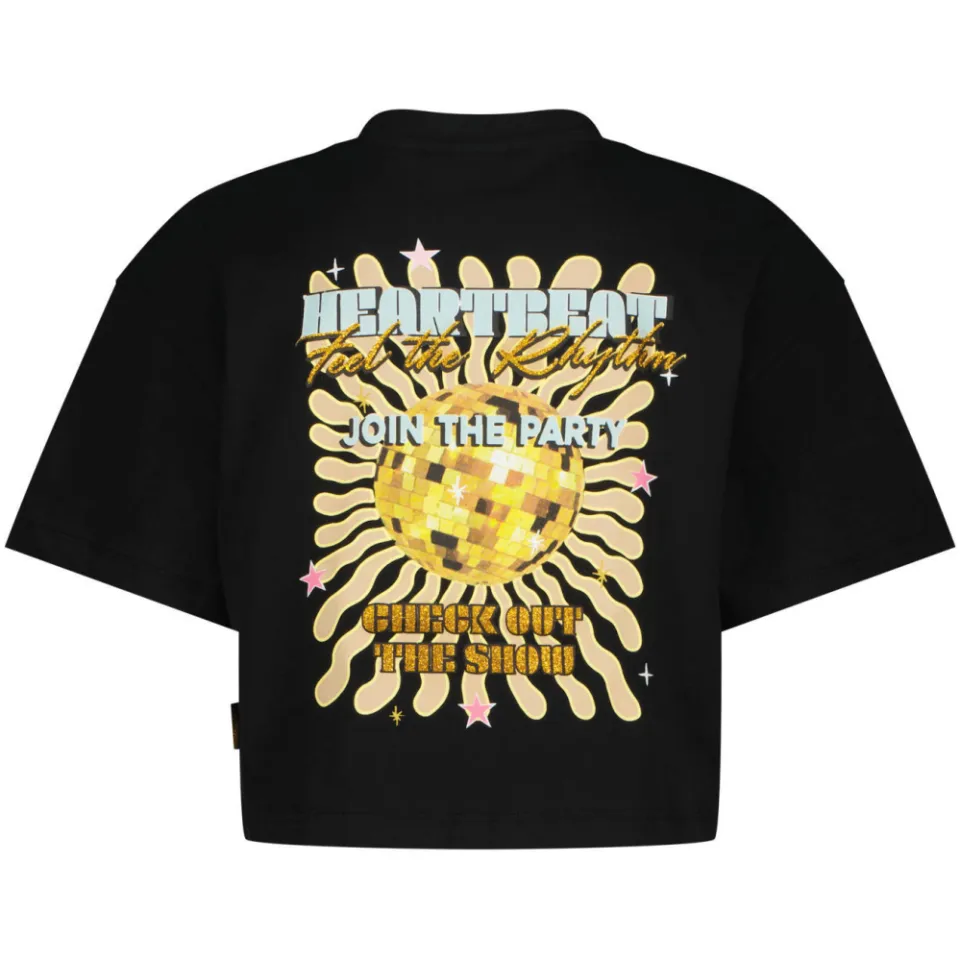 Vingino cropped T-shirt zwart, foto 4