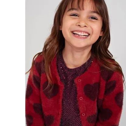 Jubel longsleeve met pailletten bordeauxrood, foto 5