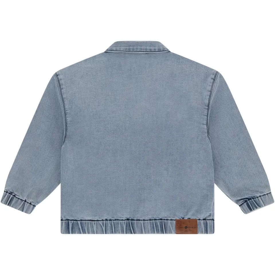 Stains&Stories spijkerjas lichtblauw grey blue denim, foto 3