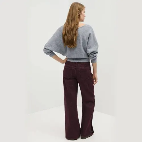 Mango TEEN straight leg jeans - donkerrood, foto 3