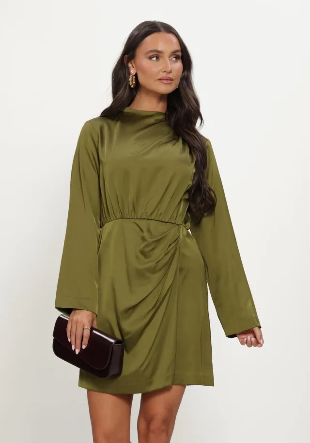 Y.A.S. Yasbista satijnen jurk groen