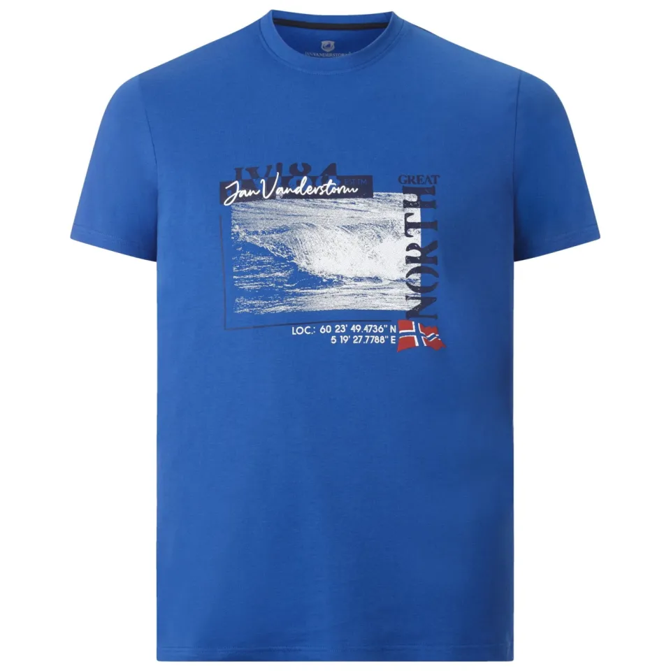 Jan Vanderstorm Pitter T-shirt blauw, foto 2