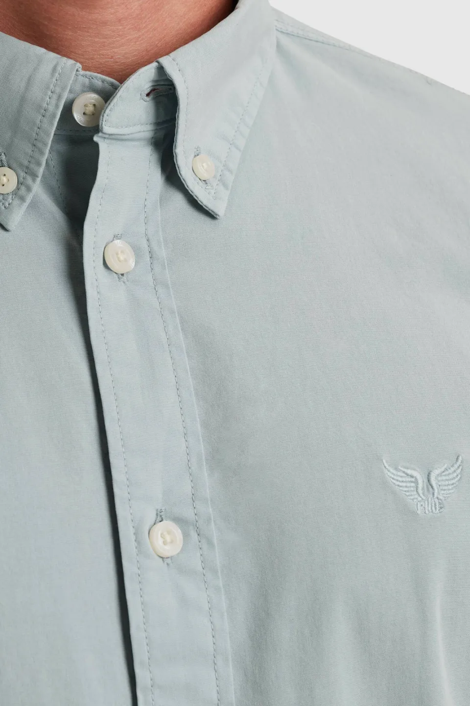 PME Legend regular casual overhemd AMERICAN CLASSIC lichtblauw chambray blue, foto 5